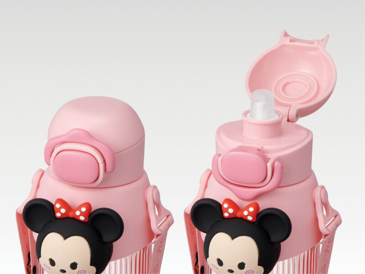 スケーター 水筒 590ml マスコットストローボトル ツムツムミニー