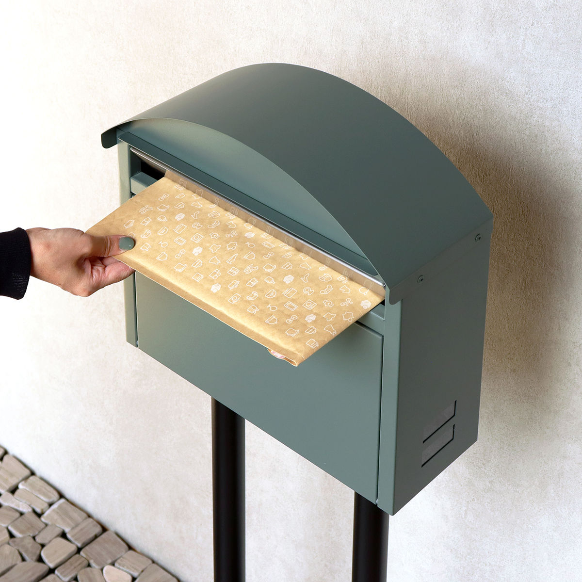 郵便ポスト スタンドポスト アロン （ 郵便 スタンド式 デザインポスト