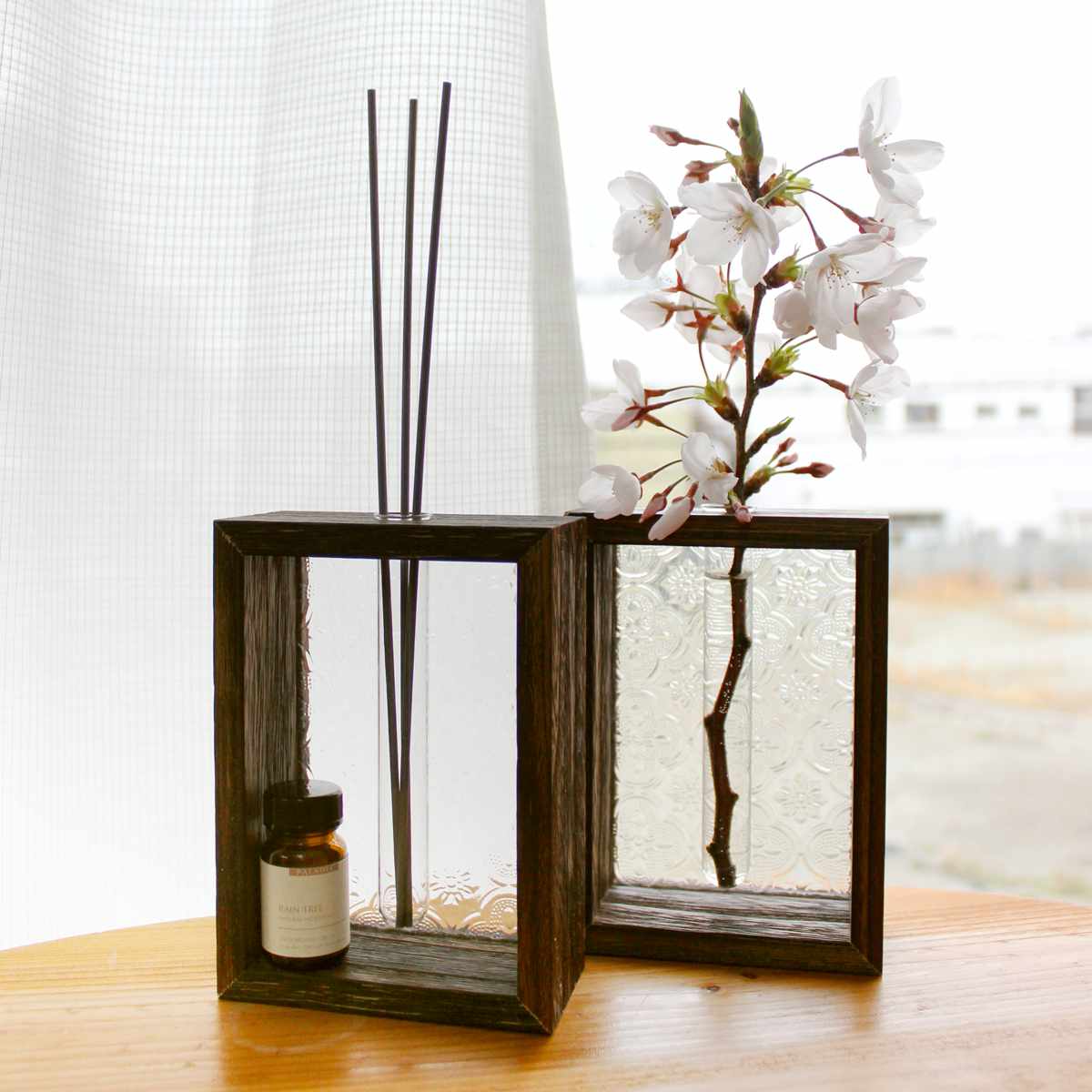 パラデック 花瓶 レトロガラス 一輪挿し フラワーベース （ 花びん