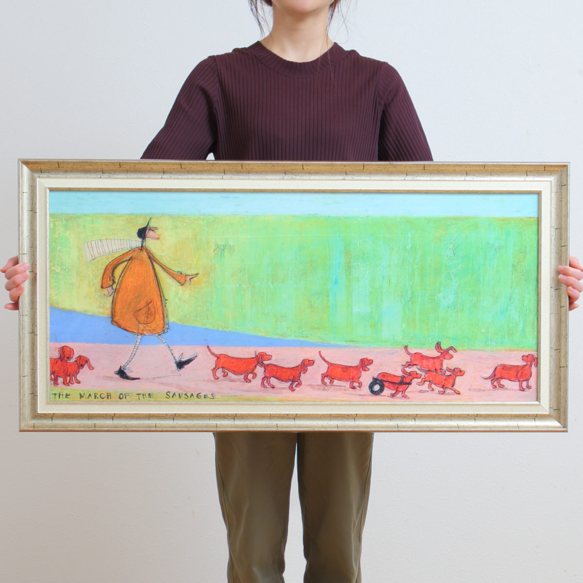 アートパネル サムトフト 『ソーセージ大行進』 94.5×46.5cm