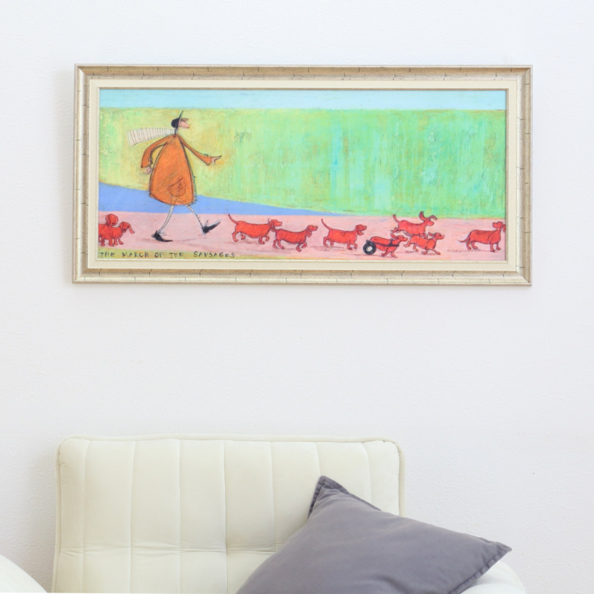 アートパネル サムトフト 『ソーセージ大行進』 94.5×46.5cm （ 絵画