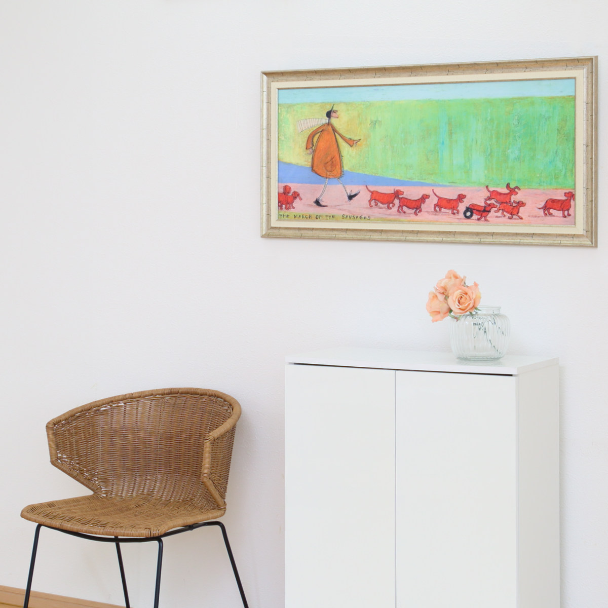 アートパネル サムトフト 『ソーセージ大行進』 94.5×46.5cm （ 絵画