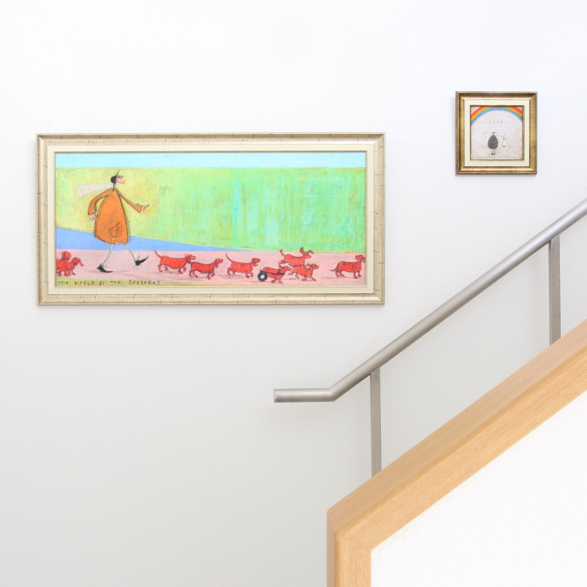 アートパネル サムトフト 『ソーセージ大行進』 94.5×46.5cm （ 絵画