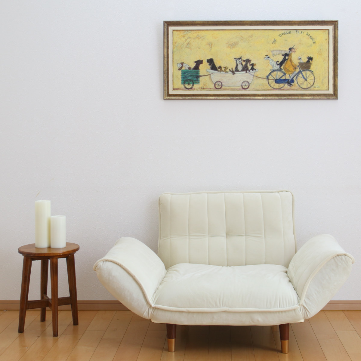 アートパネル サムトフト 『いぬタクシー』 94.5×43cm （ 絵画 絵