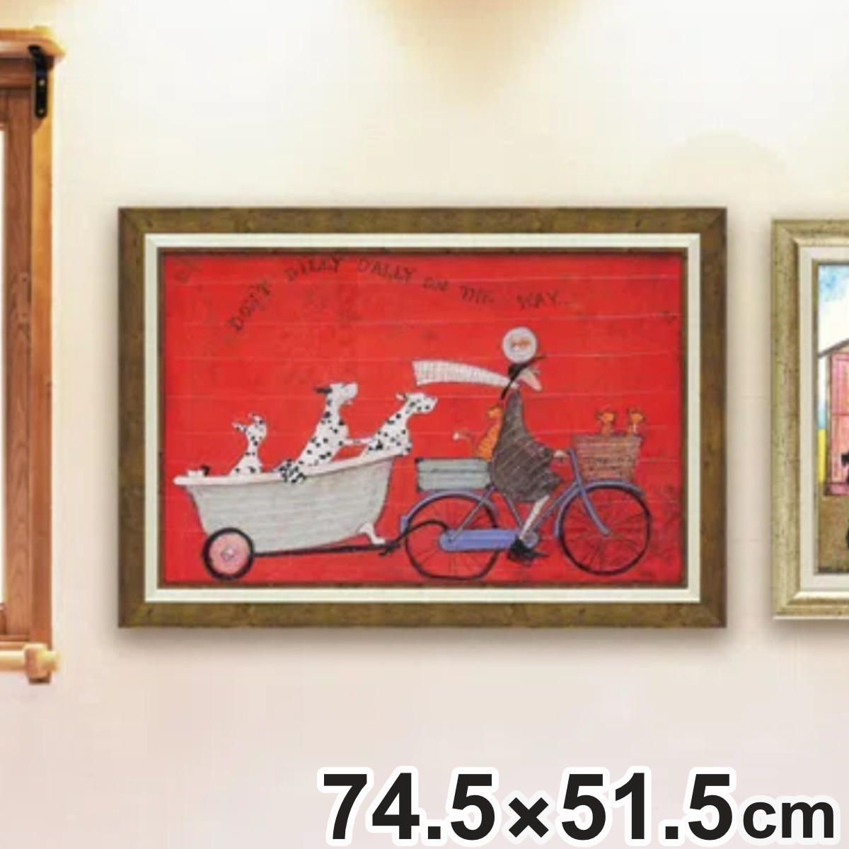 アートパネル サムトフト 『ドンド ディリダリー』 74.5×51.5cm （ 絵画 絵 アート インテリア 額 額入り 壁掛け 犬 動物 ダルメシアン ）