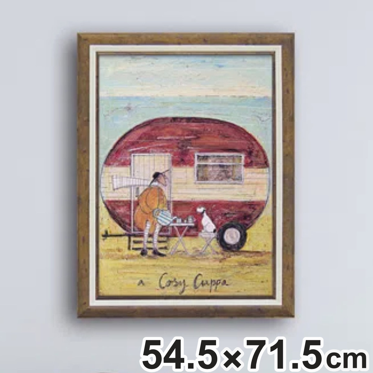 アートパネル サムトフト 『コージー カッパ』 54.5×71.5cm （ 絵画 絵 アート インテリア 額 額入り 壁掛け 犬 動物 ）