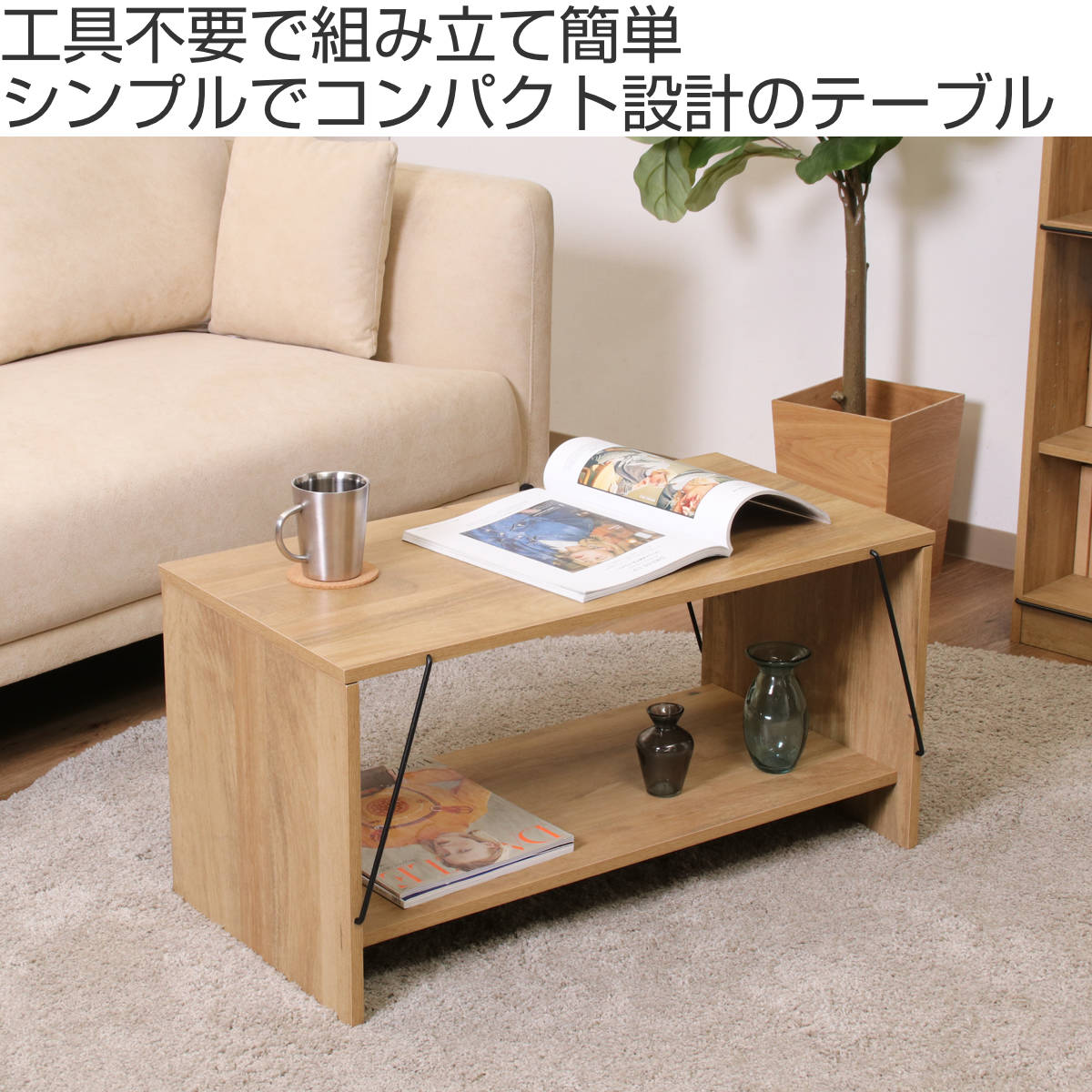 不二貿易（Fuji Boeki） EZBO センターテーブル 幅80cm リビング