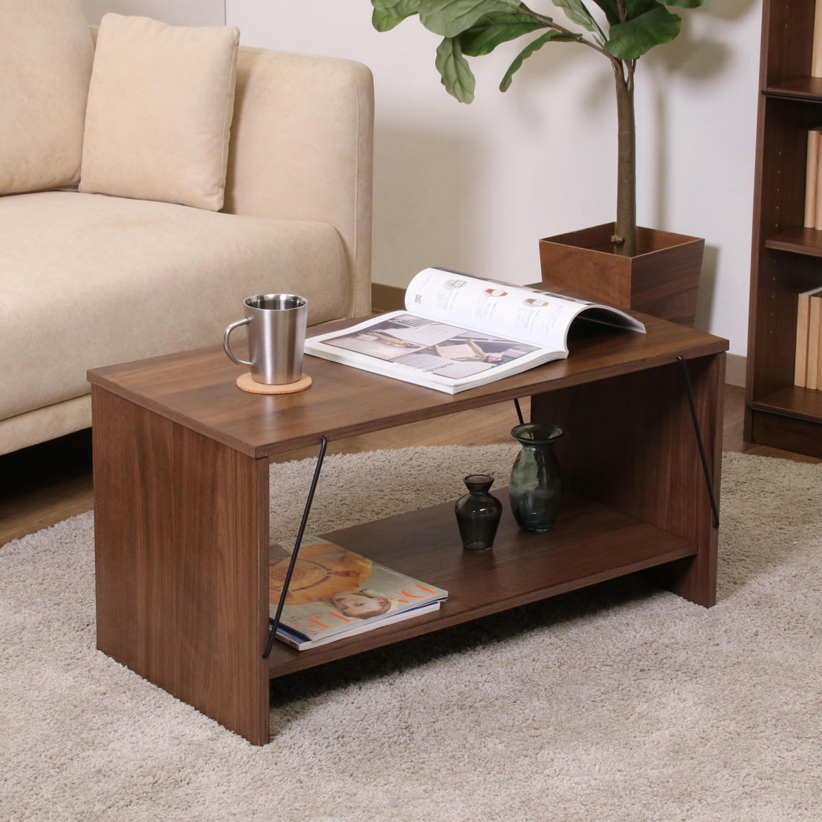 不二貿易（Fuji Boeki） EZBO センターテーブル 幅80cm リビング