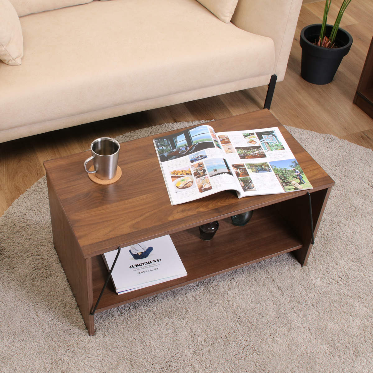 センターテーブル 新品　未使用　送料込み 不二貿易（Fuji Boeki） EZBO センターテーブル 幅80cm リビング