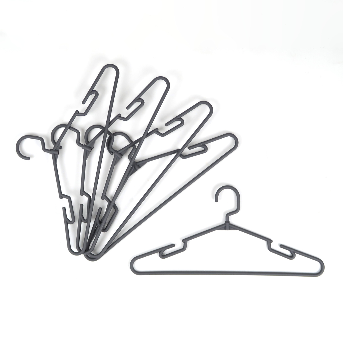 サワフジ ハンガー ラウンドハンガー 5本組 （ 洋服ハンガー スリム