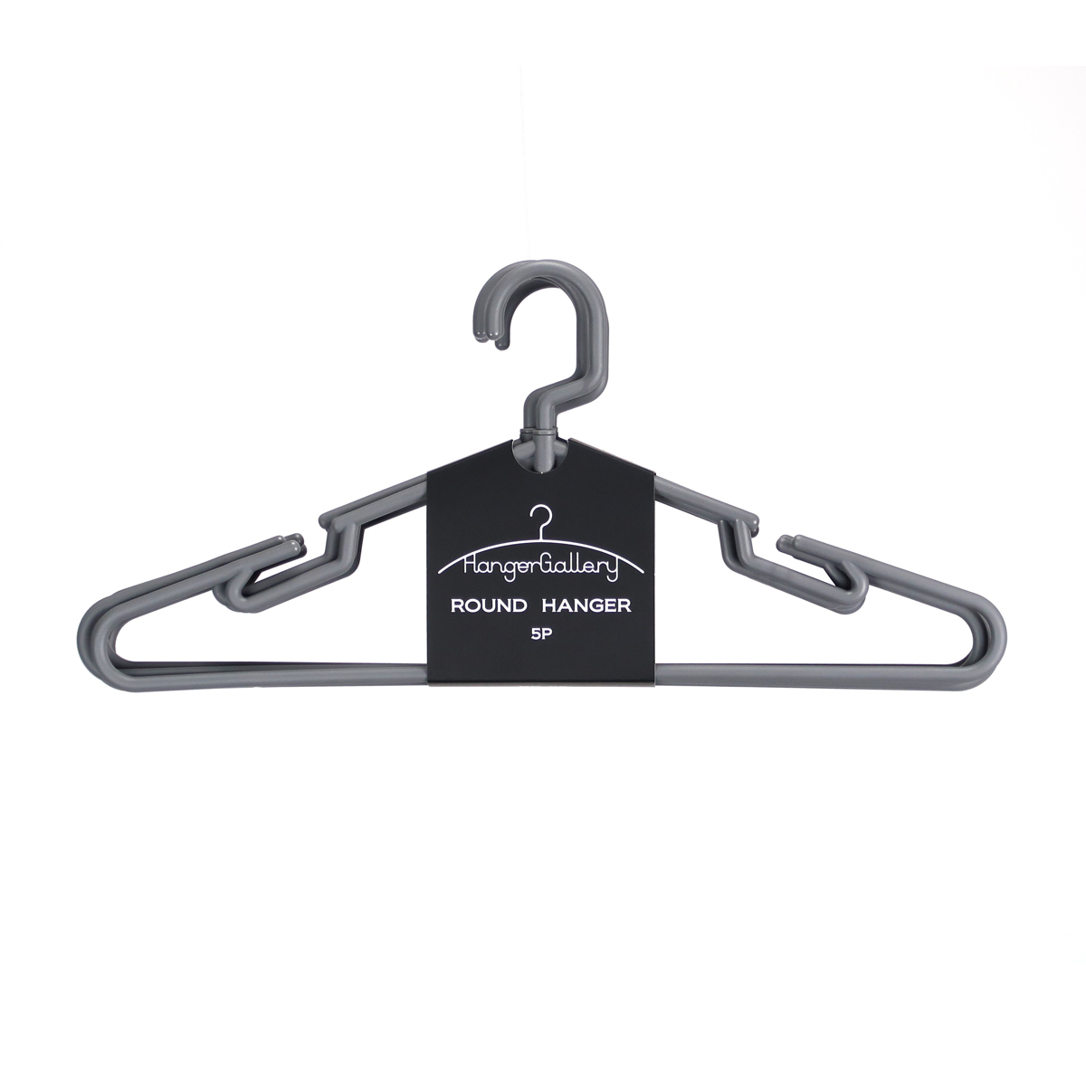 サワフジ ハンガー ラウンドハンガー 5本組 （ 洋服ハンガー スリム