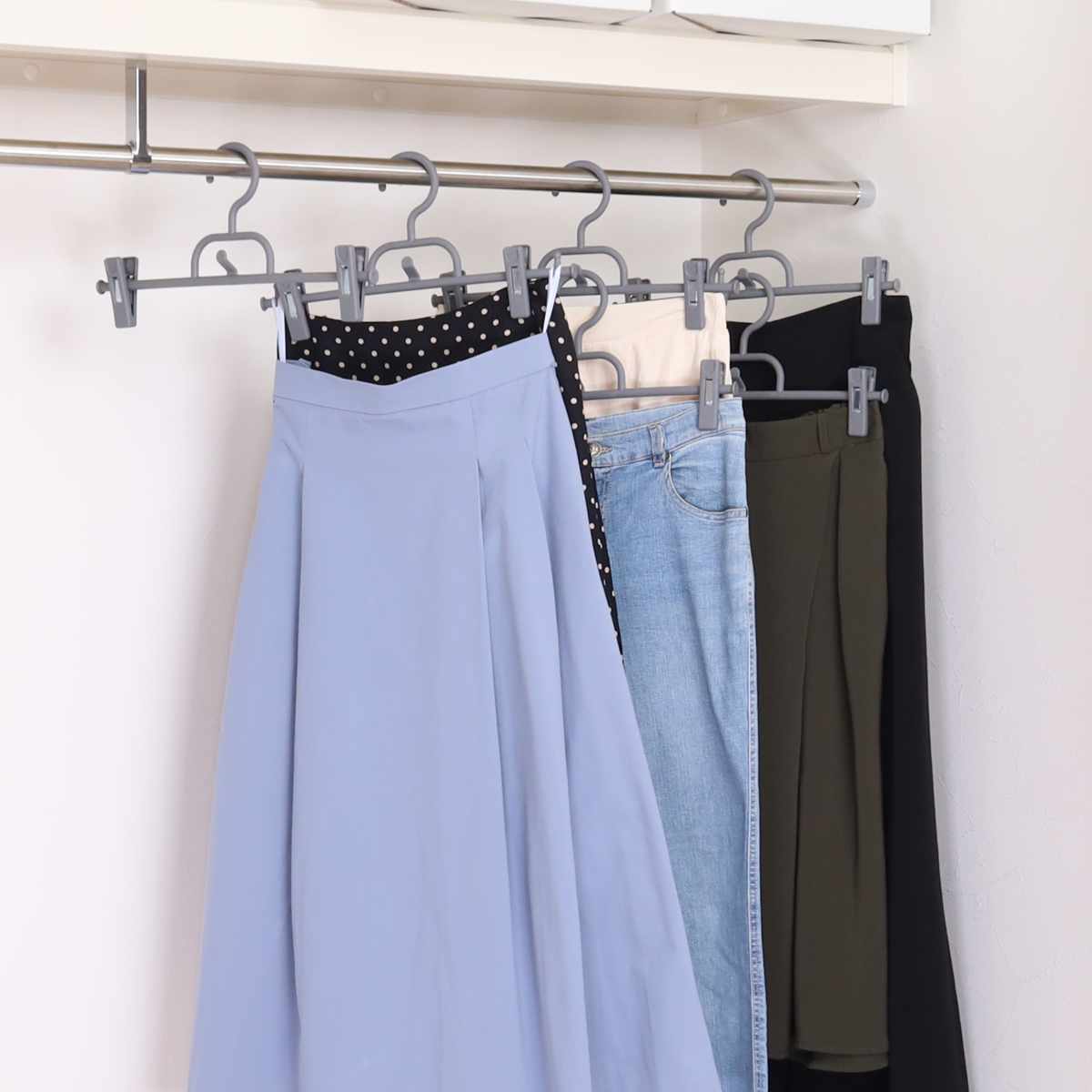 サワフジ ハンガー ボトムハンガー連結式 3本組 （ クリップハンガー