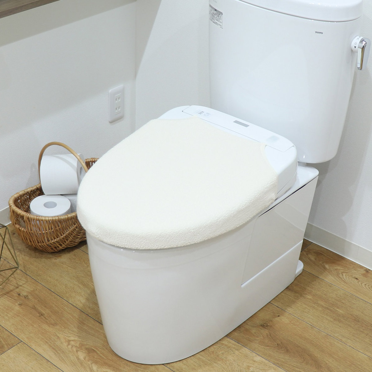 蓋カバー SELECT JUST FIT トイレフタカバー 兼用フタカバー （ U型 O