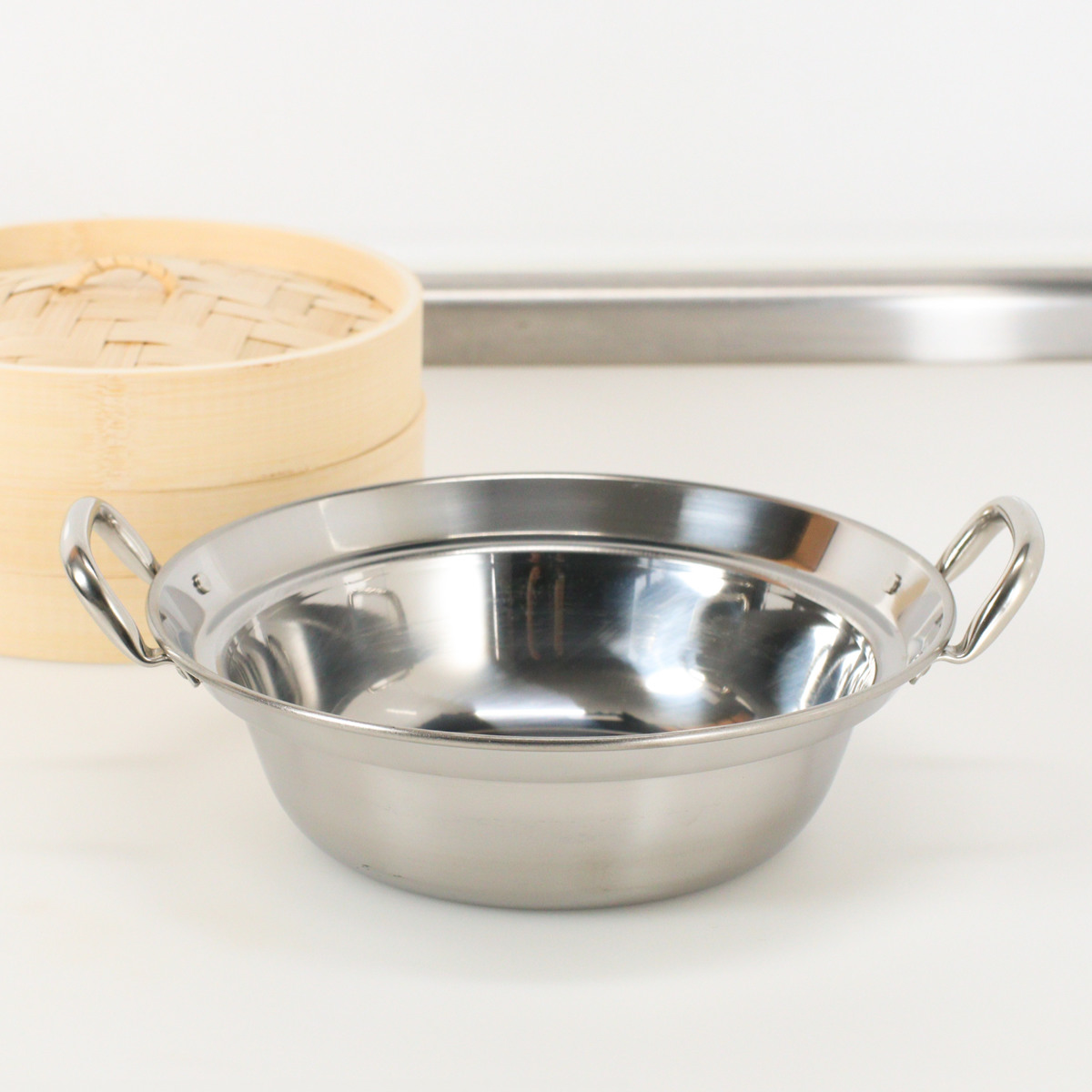 カンダ せいろ用鍋 15cm用 IH対応 ステンレス製 日本製 卓上鍋 （ ガス