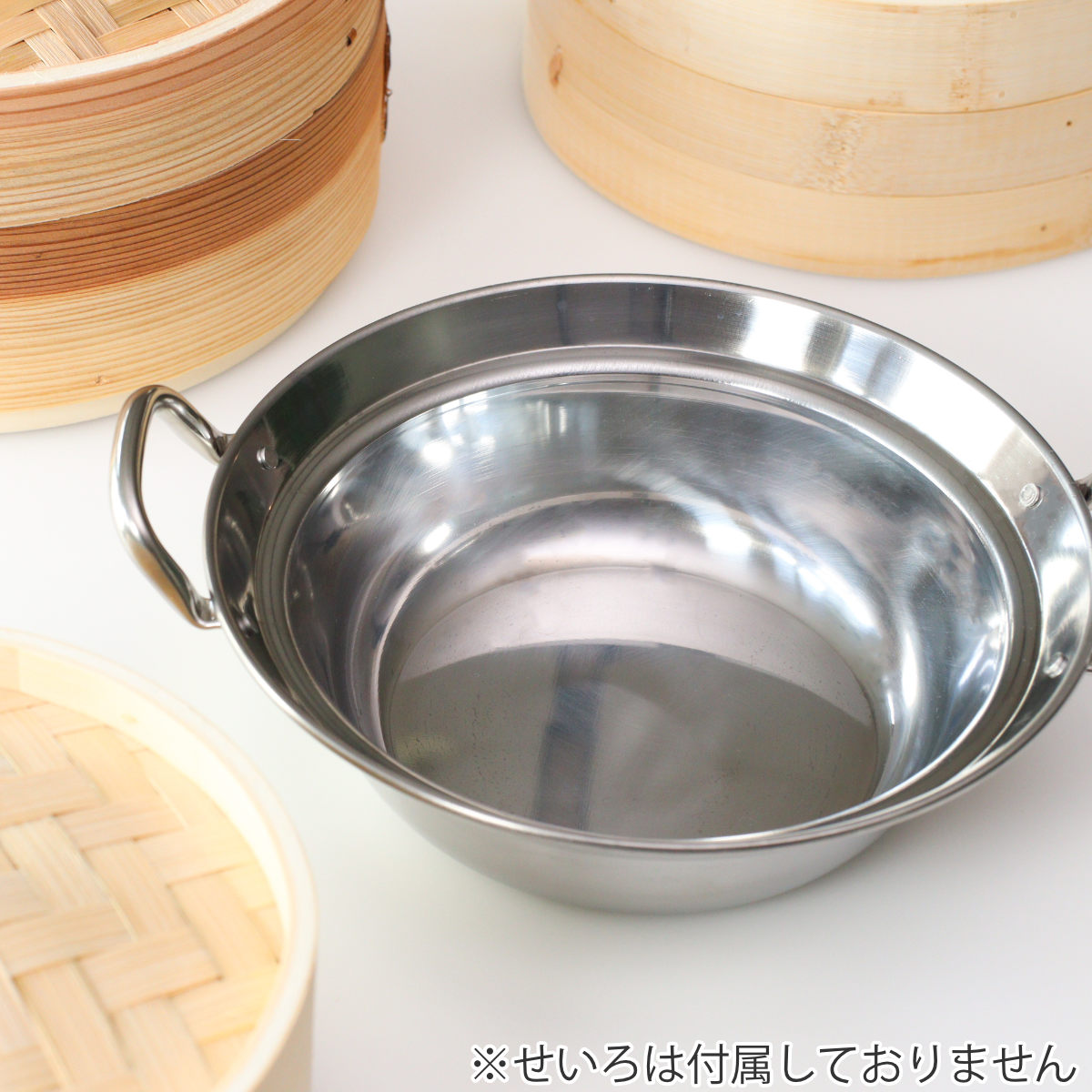 カンダ せいろ用鍋 18cm用 IH対応 ステンレス製 日本製 卓上鍋 （ ガス