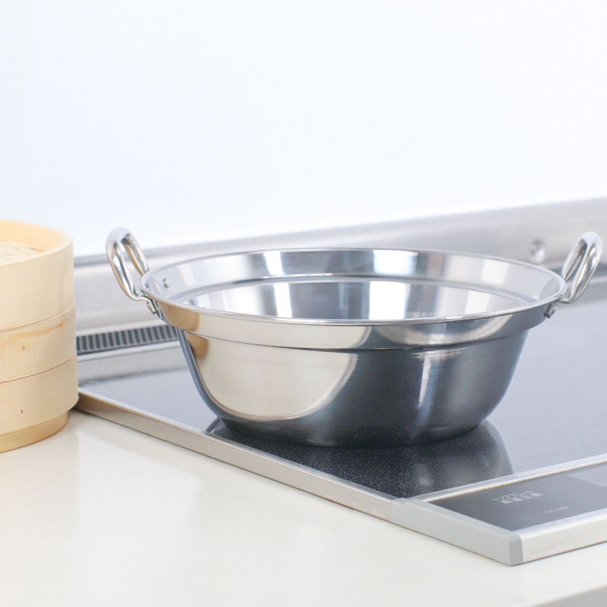 カンダ せいろ用鍋 21cm用 IH対応 ステンレス製 日本製 卓上鍋 （ ガス