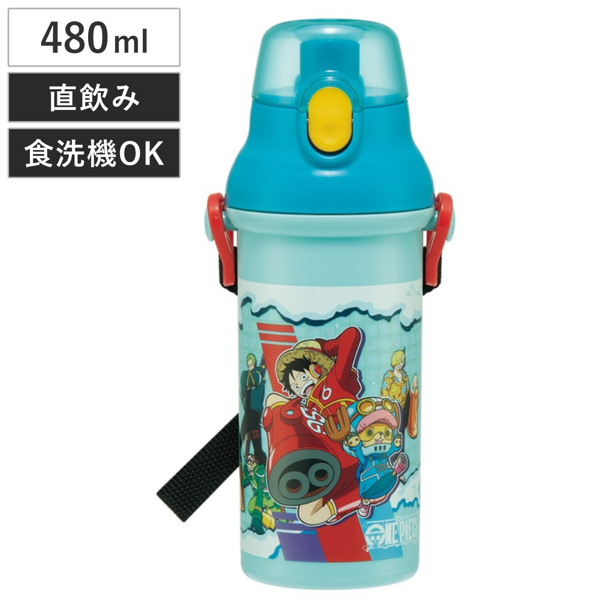 スケーター 水筒 480ml 抗菌直飲プラボトル ワンピース24