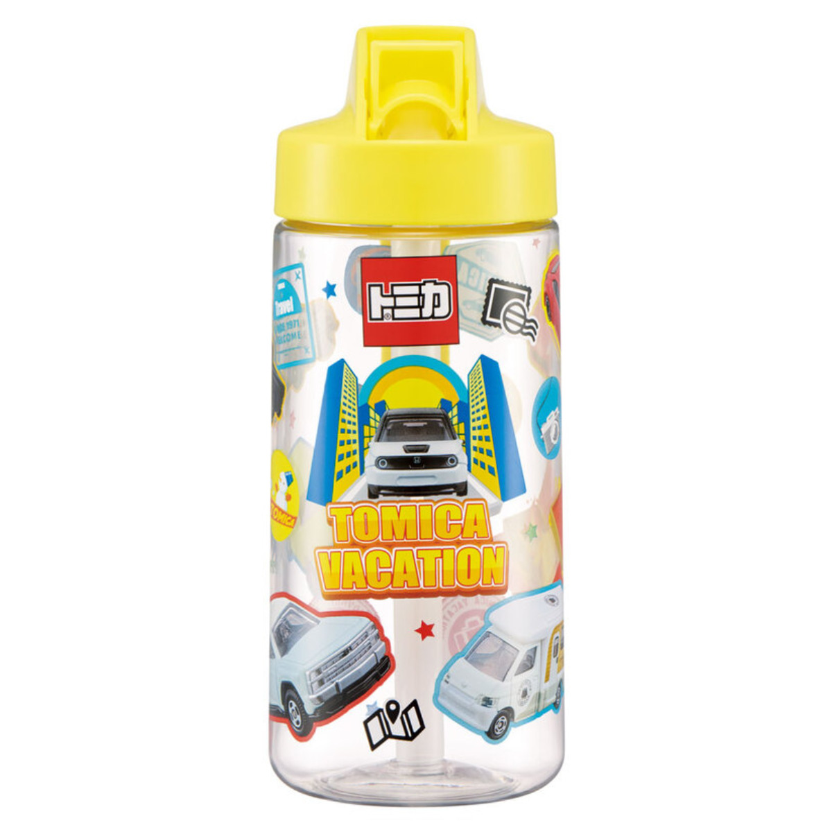 スケーター 水筒 500ml キッズストローボトル トミカ （ TOMICA