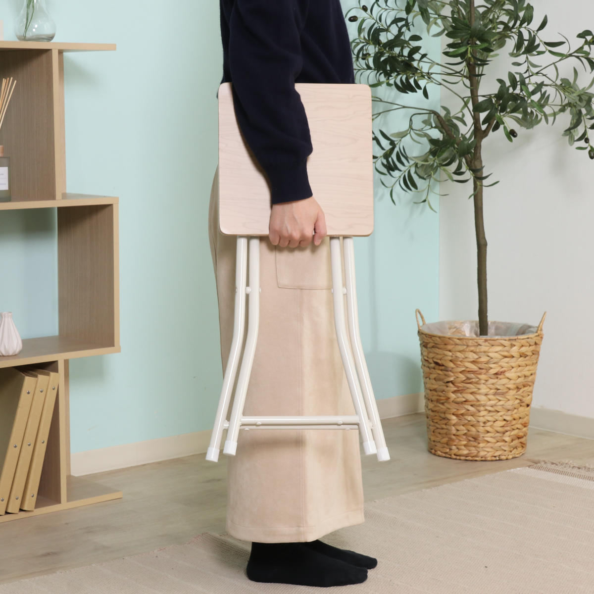 不二貿易（Fuji Boeki） ワークデスク 折りたたみ テーブルチェア