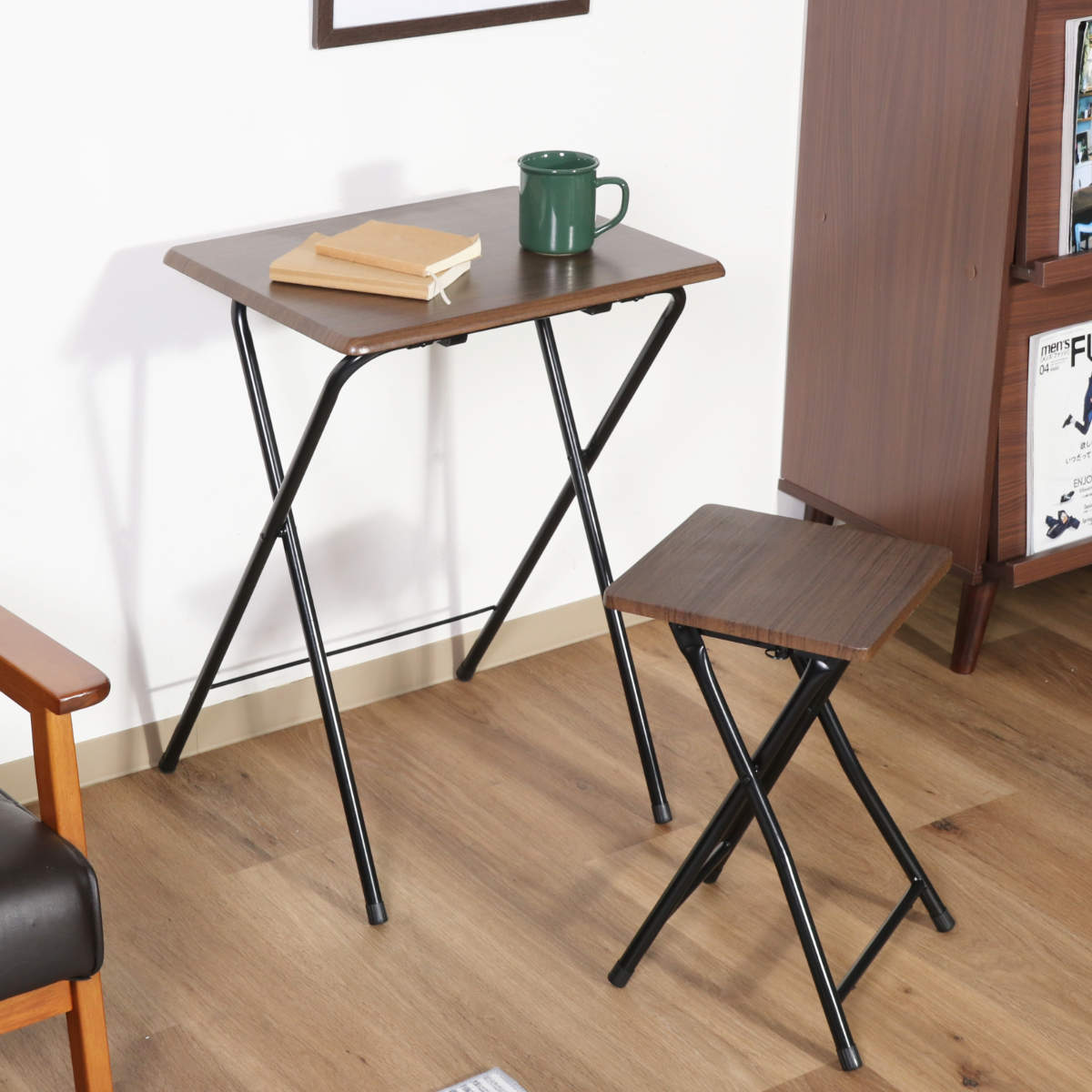 引き出し付き折りたたみ式 テーブル YZ-1275C 生興 折りたたみ式4人用食堂テーブル シルバーフレームの通販