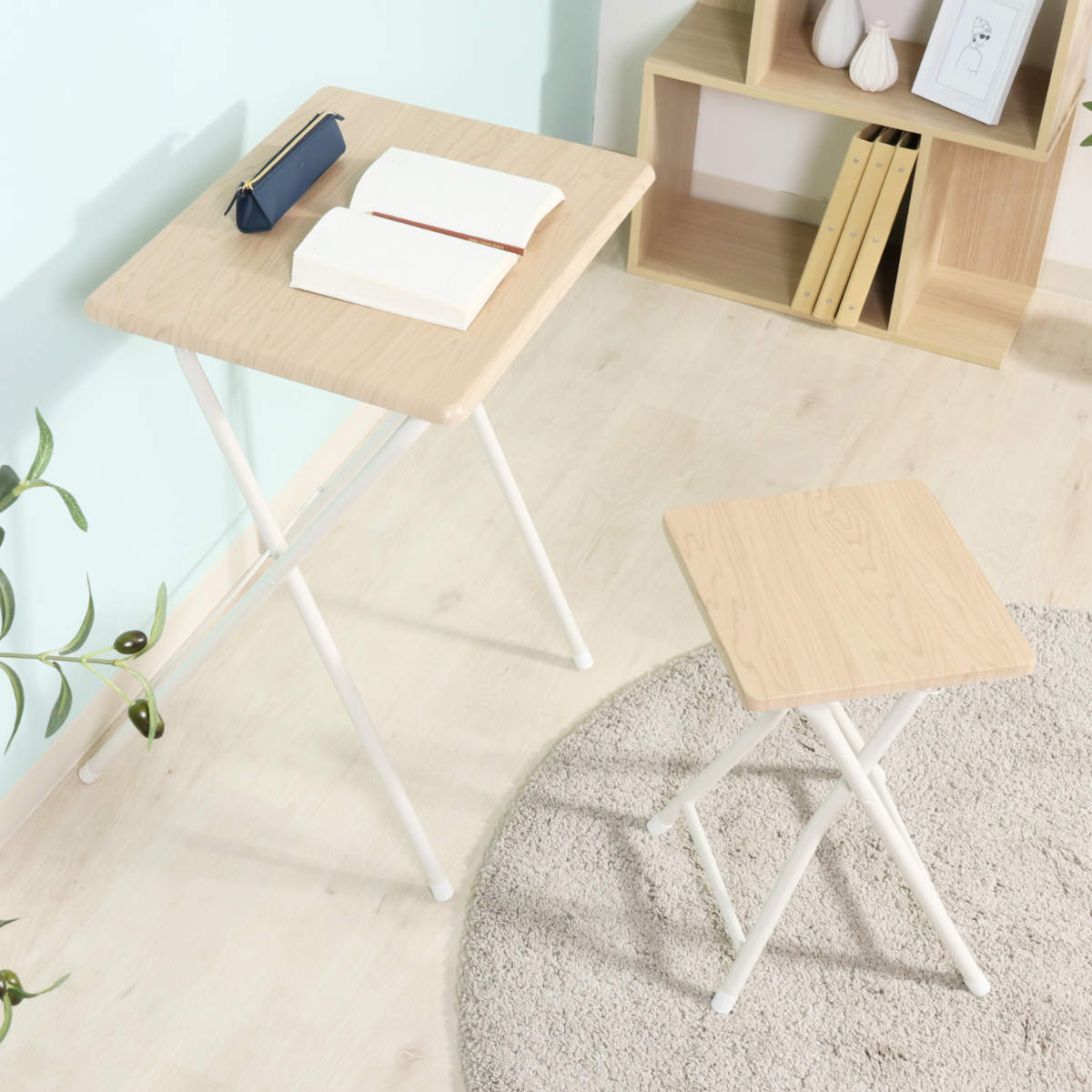 不二貿易（Fuji Boeki） ワークデスク 折りたたみ テーブルチェア