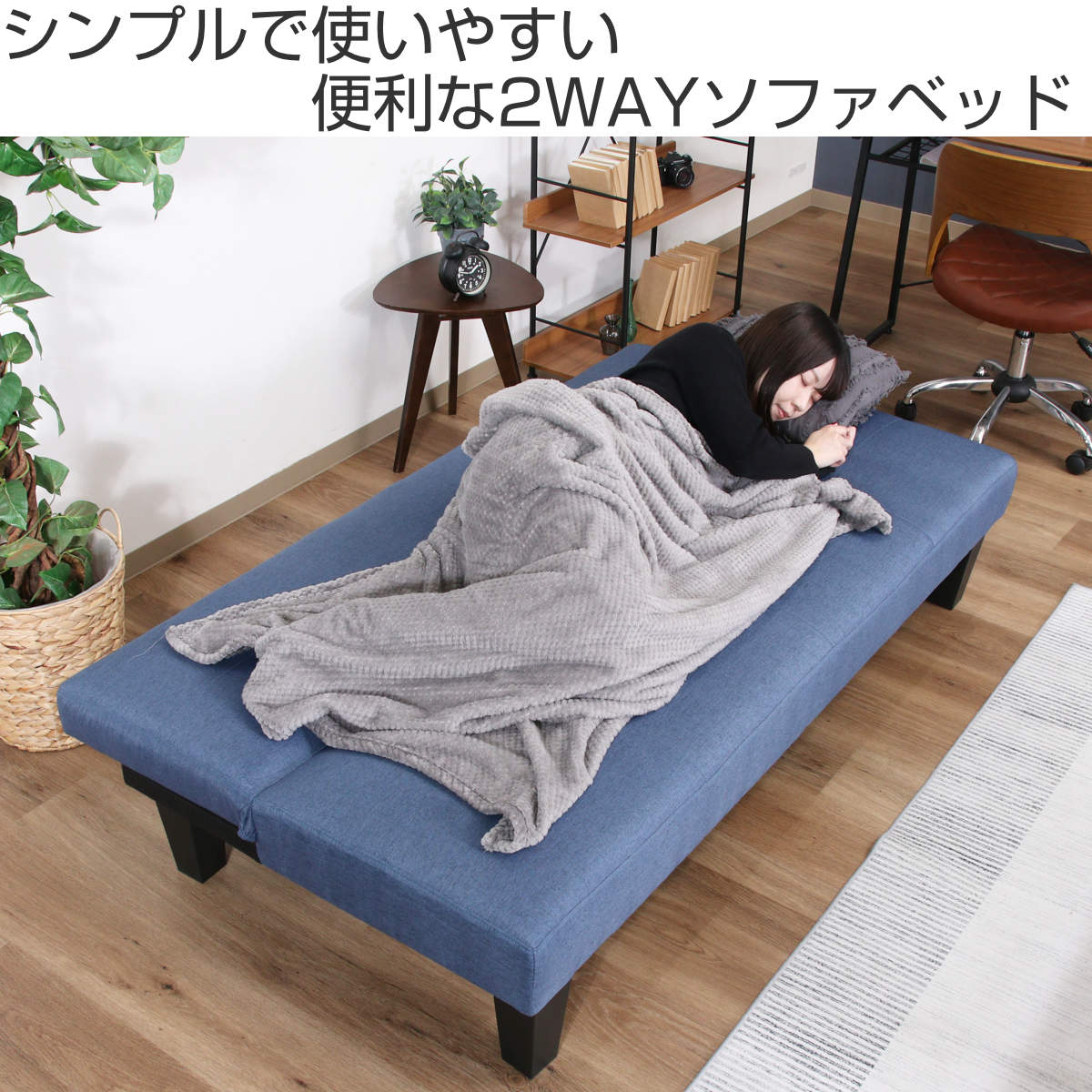 不二貿易（Fuji Boeki） ソファベッド 幅170cm 2人掛け スミス2