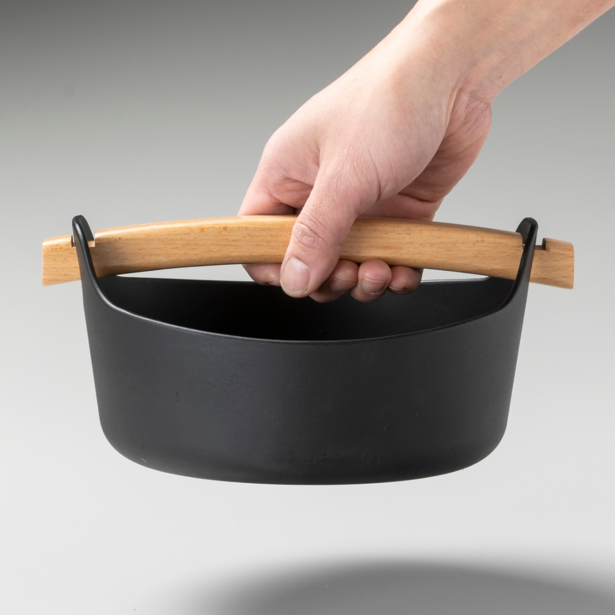 すき鍋 18cm IH対応 鉄鋳物 ハンドルが外せる鍋 （ ガス火対応