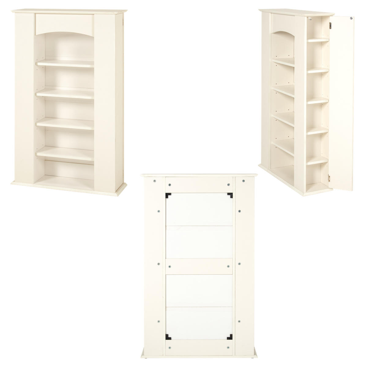 マントルピース 幅70cm 5段 可動棚 隠し収納 （ オープンラック 棚