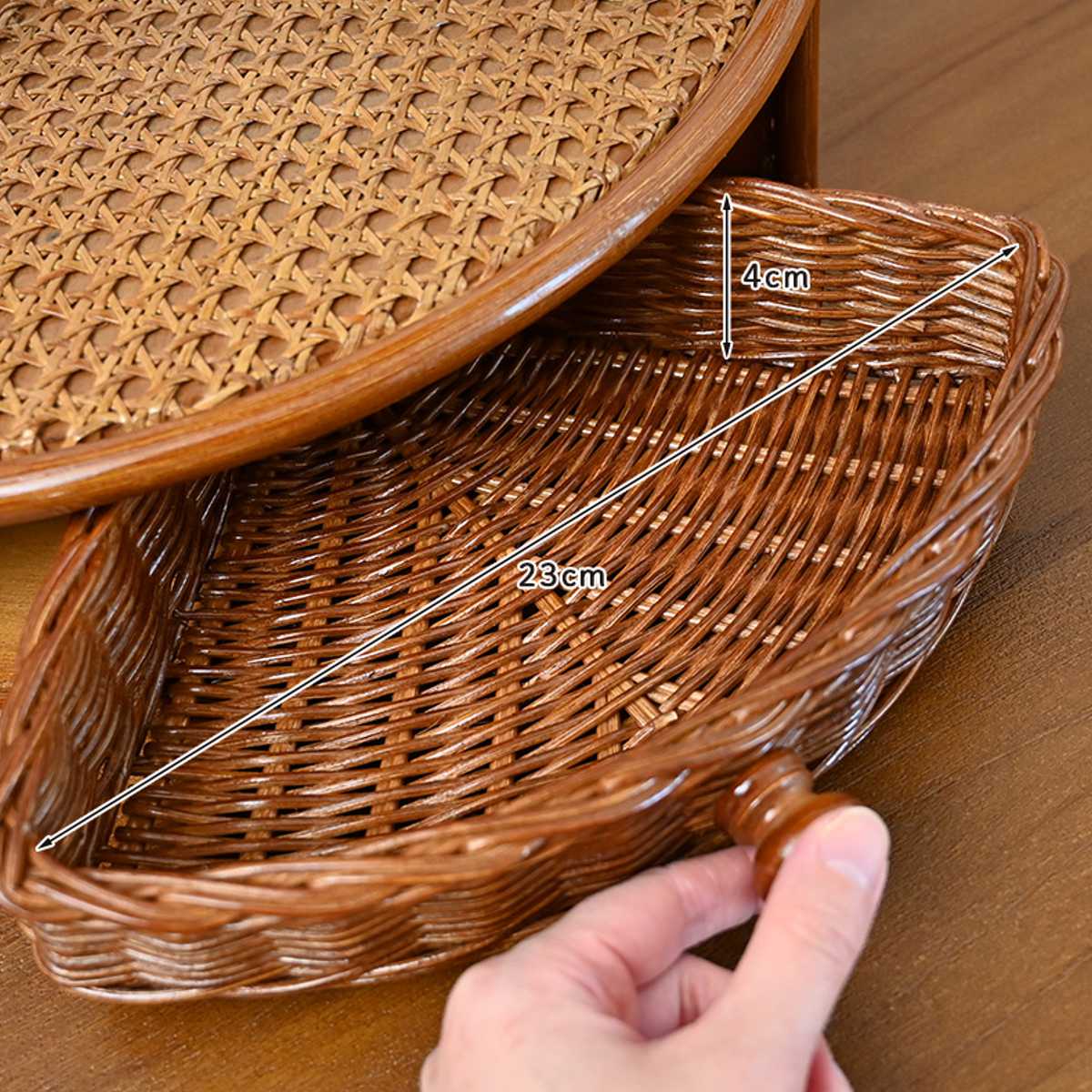 ミニラック 高さ32cm ラタン 軽量 天然木 （ ラタンラック ラック 収納