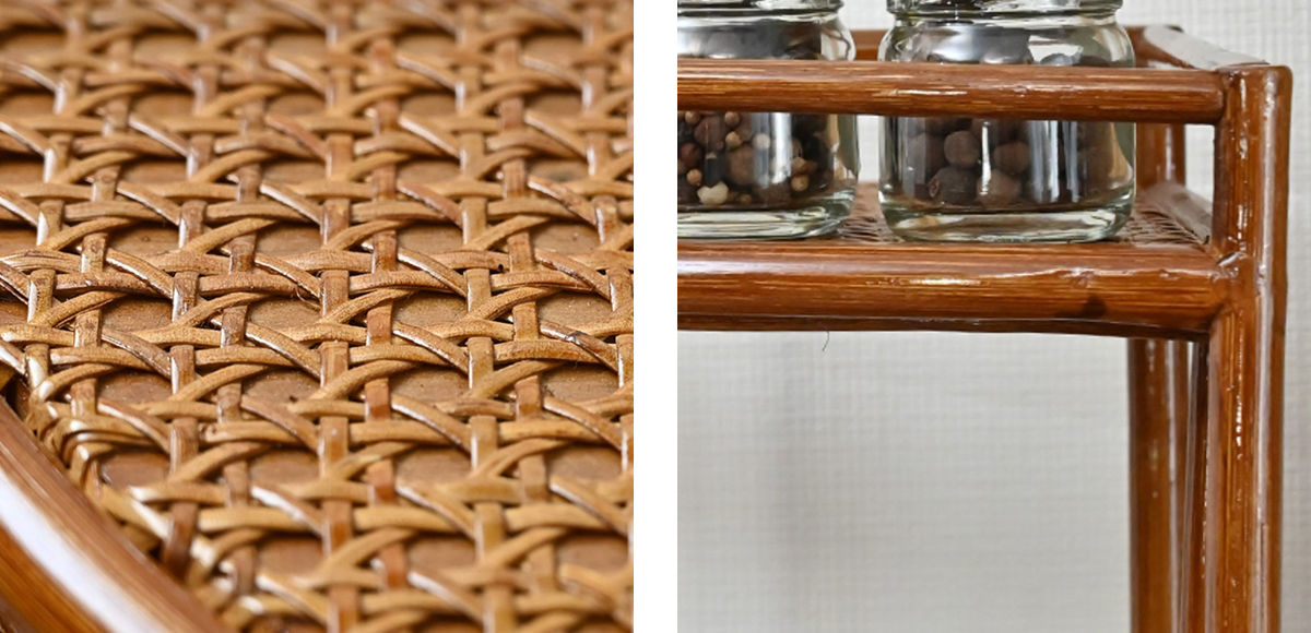 ミニラック 高さ32cm ラタン 軽量 天然木 （ ラタンラック ラック 収納