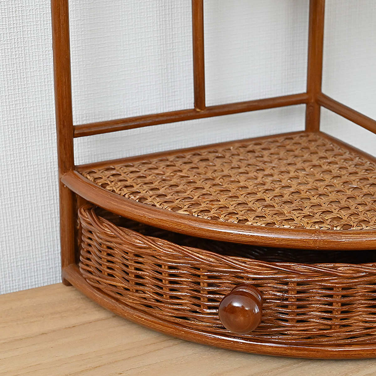 ミニラック 高さ32cm ラタン 軽量 天然木 （ ラタンラック ラック 収納