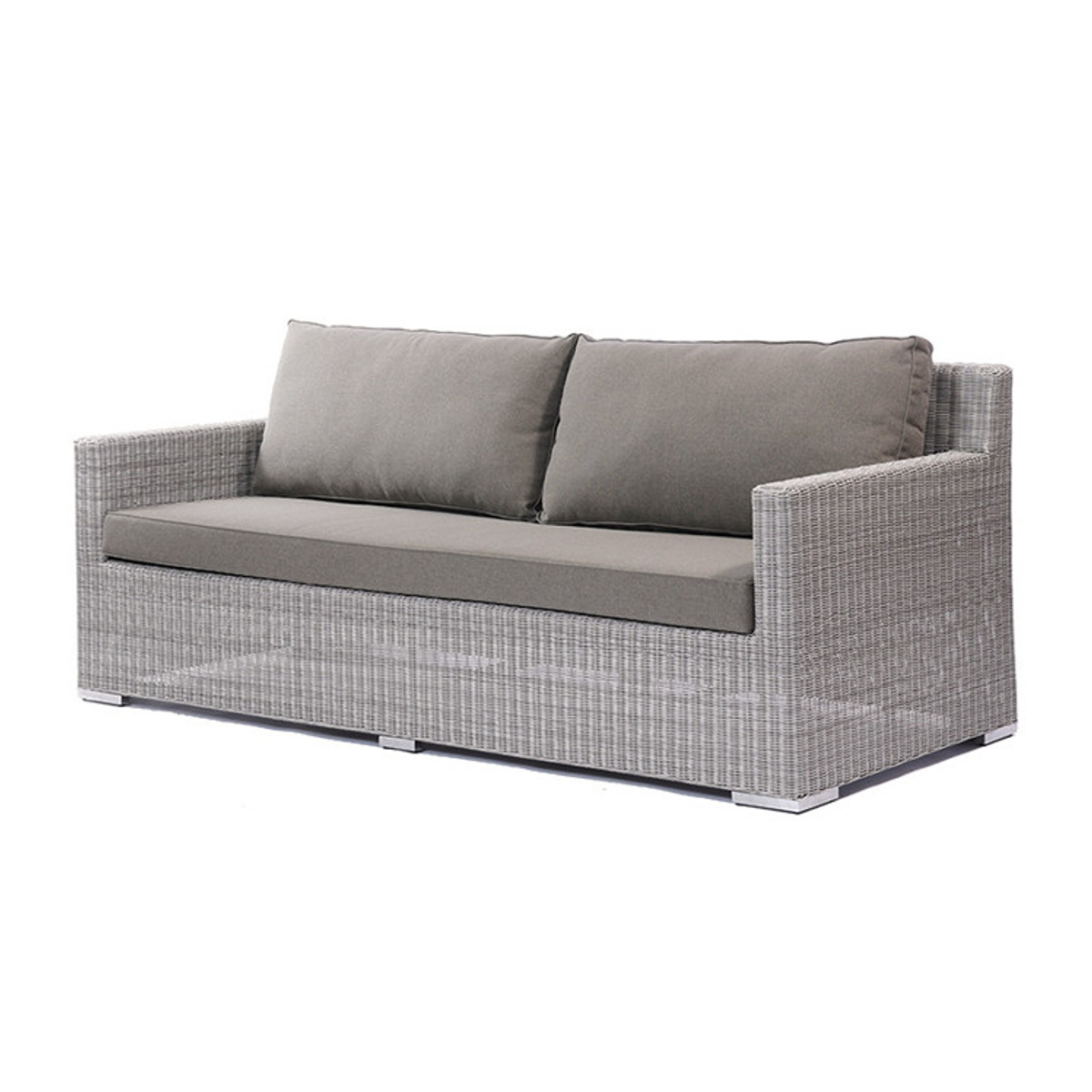 シンセティックラタン ソファ 3人掛け PEコード クッション付 Garden