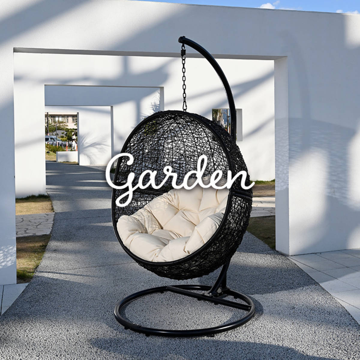 アウトドアソファ 3人掛け PPロープ クッション付 Garden （ 開梱設置