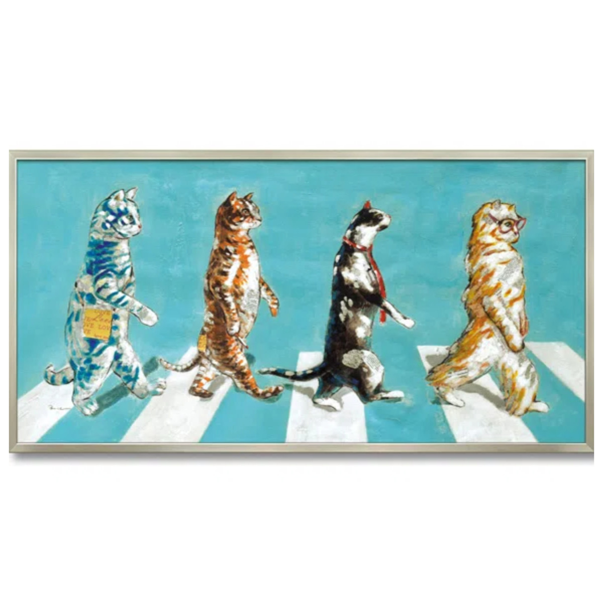 アートパネル オイルペイントアート 『アビーロード』 103×53cm