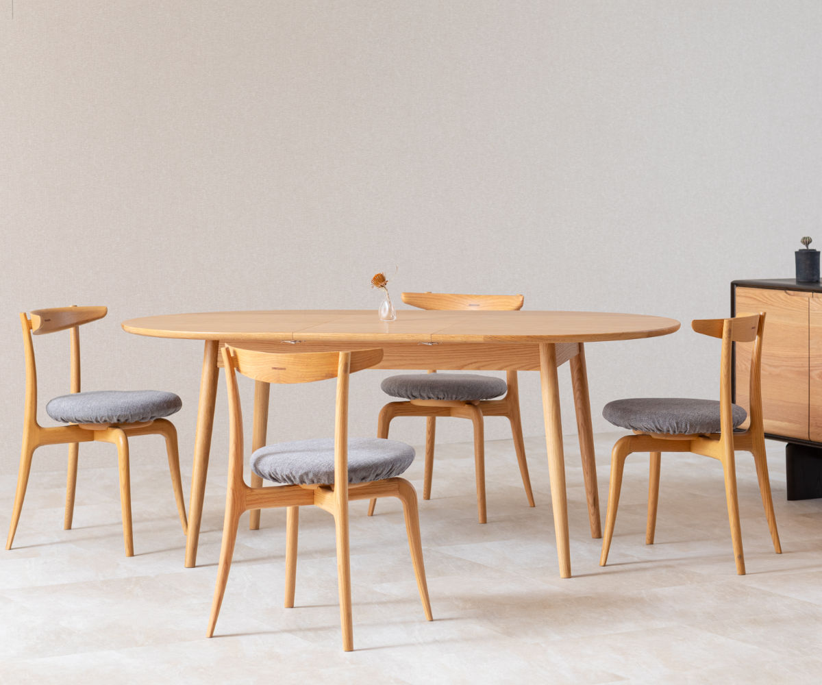 起立木工 ダイニングテーブル 伸縮 幅130cm 170cm BLOOM 130EXテーブル