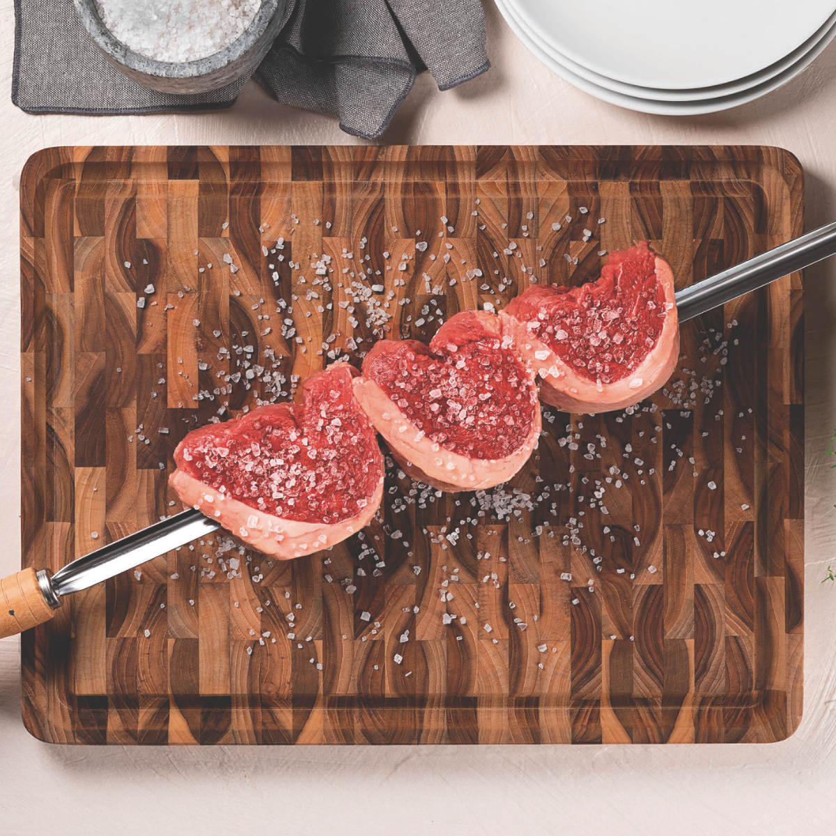 TRAMONTINA（トラモンティーナ） 木製まな板 大 50×38cm グレイン