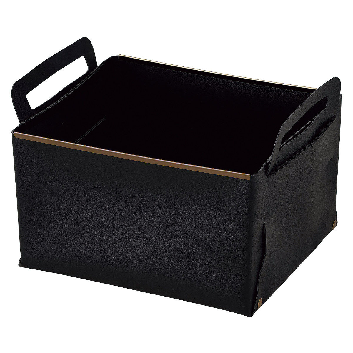 パール金属 収納ボックス フェイクレザー CUBEケース L 小物収納 （ 幅