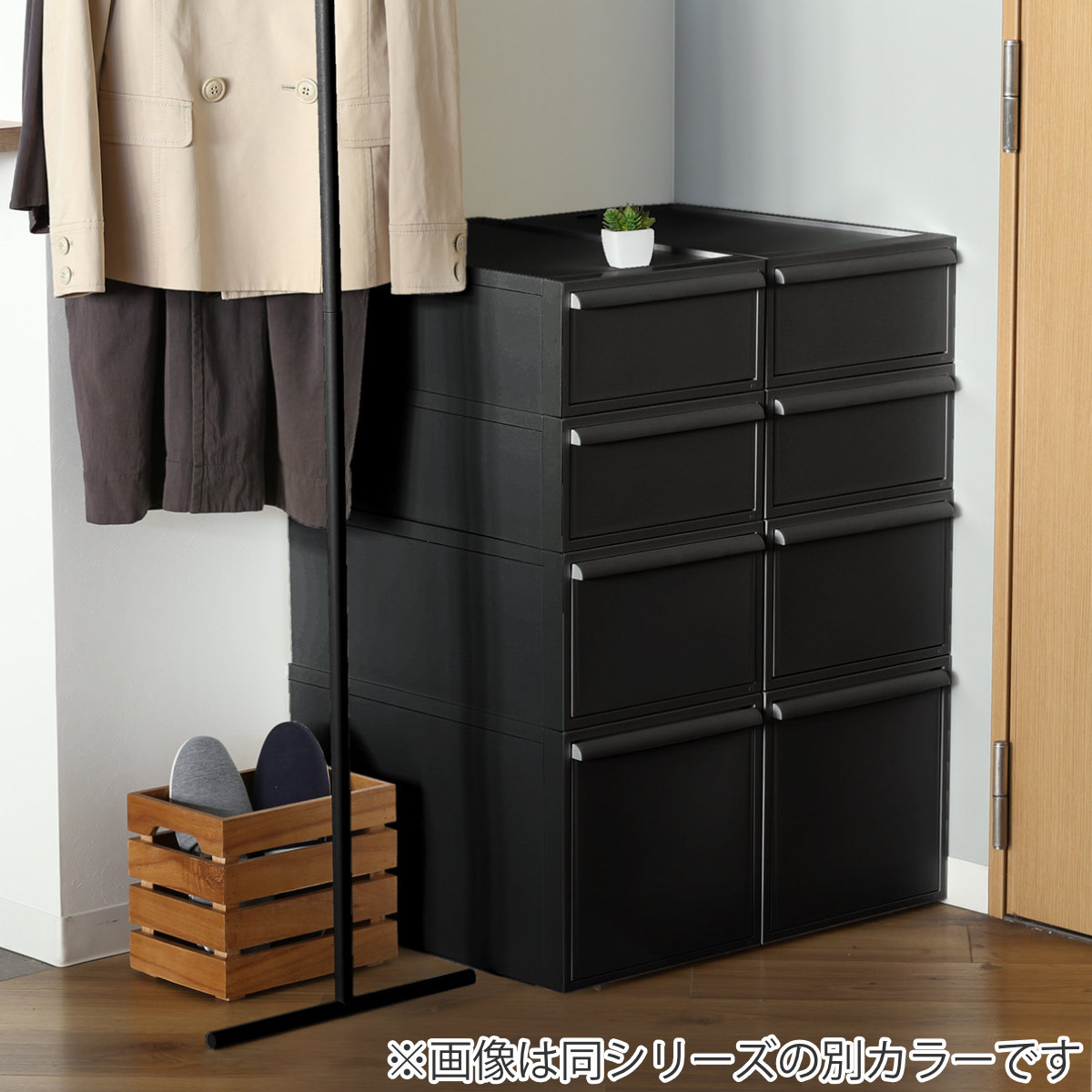 吉川国工業所 収納ケース ピンク 同色2個組 引き出し L 幅32×奥行52×高