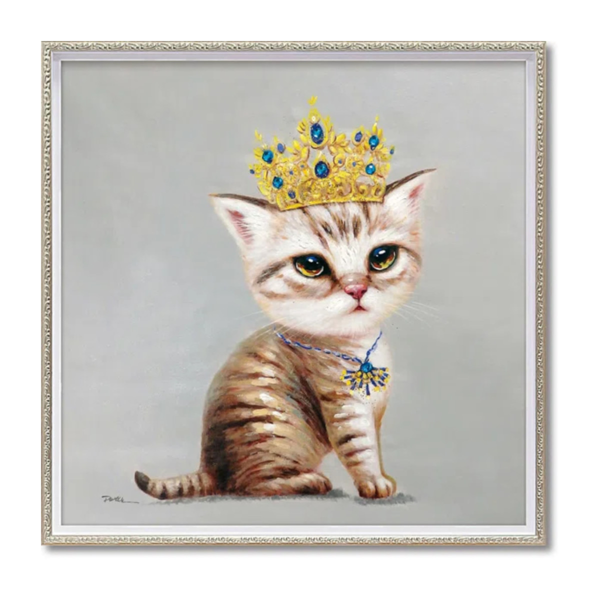 アートパネル オイルペイントアート 『ベビークイーン』 63×63cm