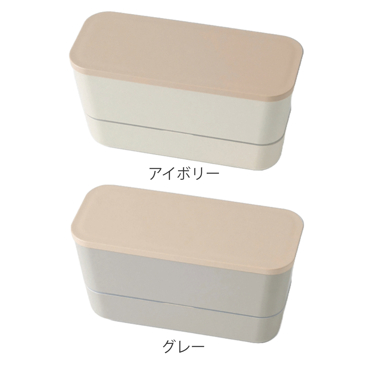 弁当箱 2段 600ml スキット 2段ランチ （ お弁当箱 ランチボックス