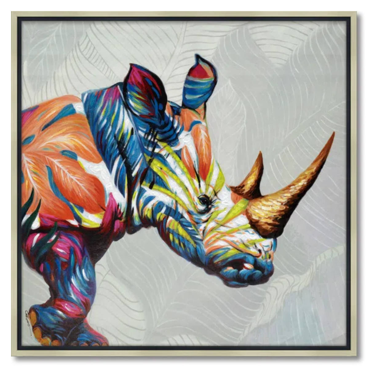 オイル ペイント アート「ジャングル ライナサラス」 （ 絵画 絵 