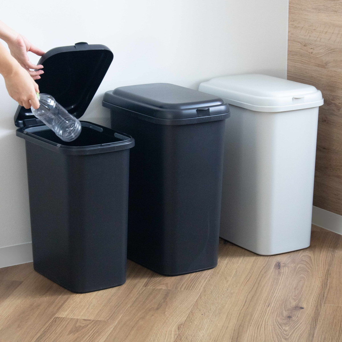 平和工業 ゴミ箱 20L エコペール 袋止め付き シンプル （ ごみ箱 20