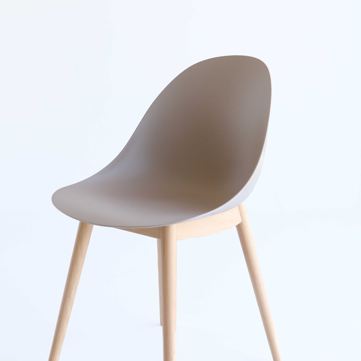 ICHIBA オフィスチェア 座面高47cm 木製脚 ワークチェア wood