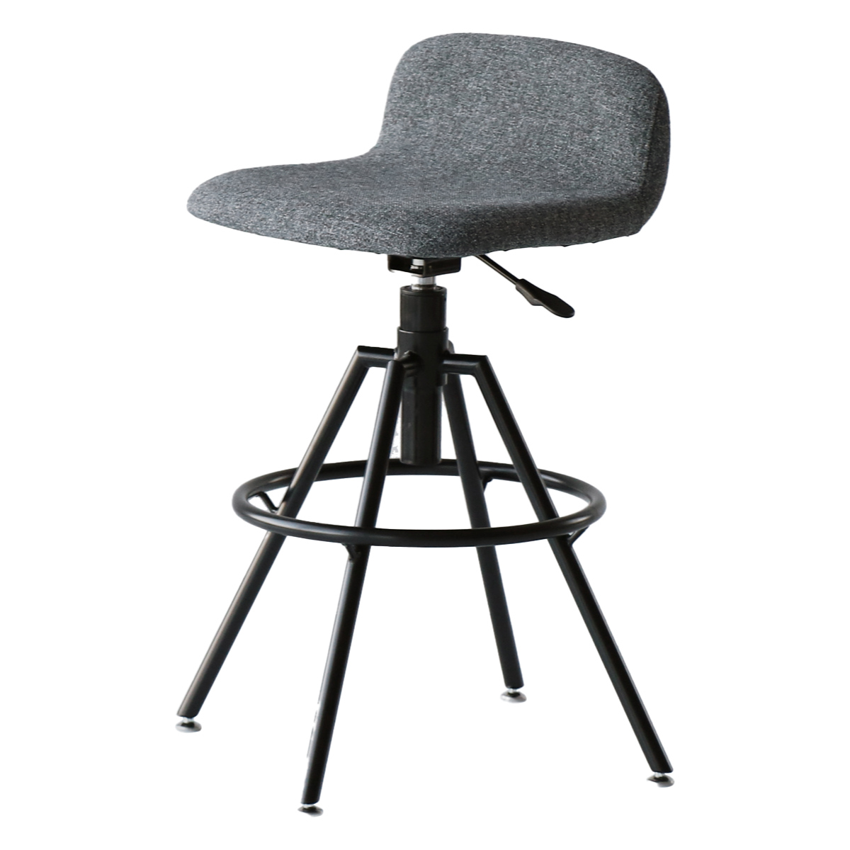 カウンターチェア 座面高62.5〜70.5cm 昇降式 ハイチェア High Stool aven （ 回転 バーチェア ハイタイプ キッチン チェア 椅子 座面 ファブリック ）_1