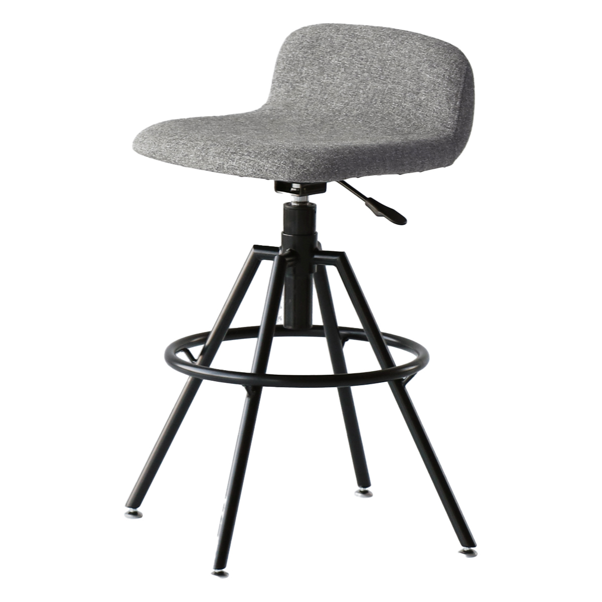 カウンターチェア 座面高62.5〜70.5cm 昇降式 ハイチェア High Stool aven （ 回転 バーチェア ハイタイプ キッチン チェア 椅子 座面 ファブリック ）_2