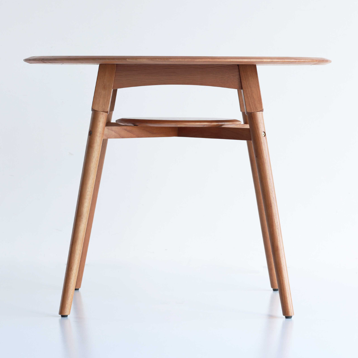 ダイニングテーブル 円型 直径90cm 棚付 OAKER （ 食卓 ダイニング 丸