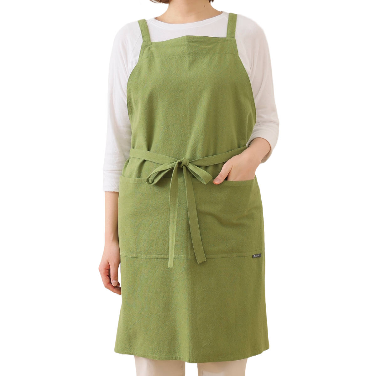 エプロン atelier Nuuit ウォッシュドコットン クロスエプロン