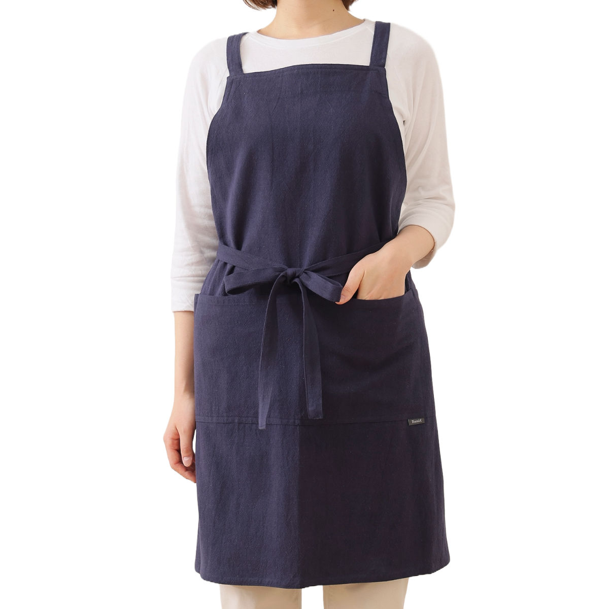 エプロン atelier Nuuit ウォッシュドコットン クロスエプロン