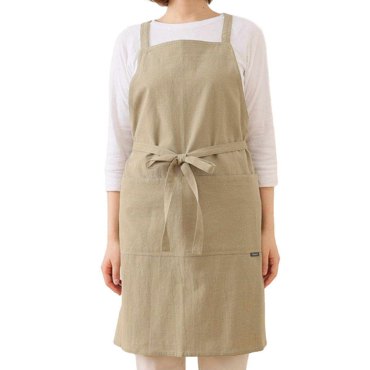 エプロン atelier Nuuit ウォッシュドコットン クロスエプロン