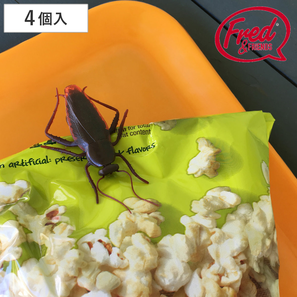 キッチンクリップ Fred ゴキブリクリップ 4個入 （ クリップ 食品 お菓子 保存 袋どめ 文房具 保存クリップ ）